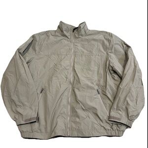 LL Bean Men’s Fleece Lined Windbreaker Jacket Size XXL Beige